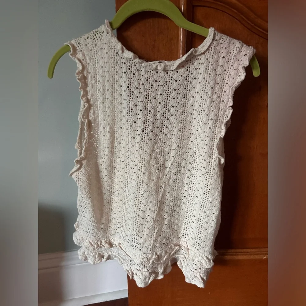 Mango Ruffle Split Front Top - Picture 2 of 6